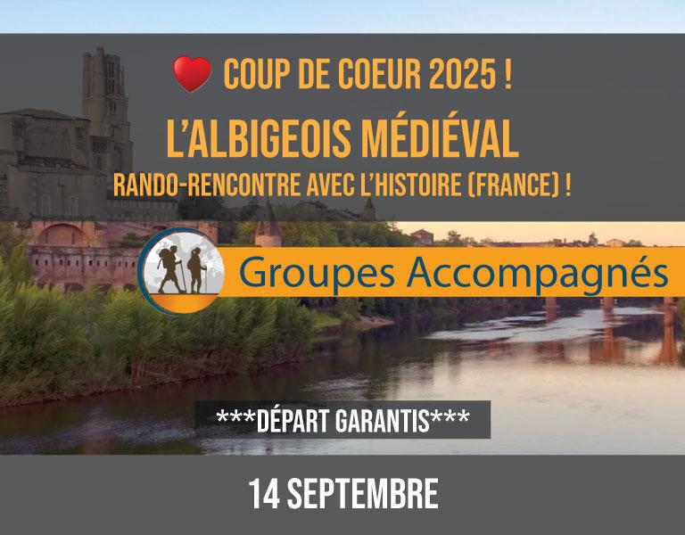 Une randonnée encadrée par des accompagnateurs passionnés et passionnants, à la découverte d’Albi – classée au Patrimoine mondial de l’UNESCO – et de quelques-uns des plus beaux villages de France, à travers de magnifiques paysages façonnés par l’Histoire. Vaudreuil, Quebec, Nicole Voyage, Montreal